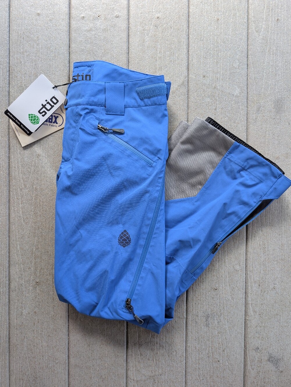 Stio Womens Small Waterproof Ski Snow Pants Blue Shell Pants NWT
